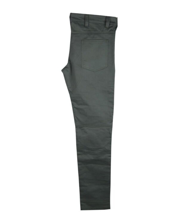 Olive Green Twill Cotton Biker Pant