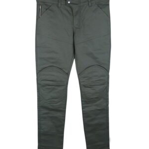 Olive Green Twill Cotton Biker Pant
