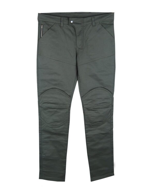 Olive Green Twill Cotton Biker Pant