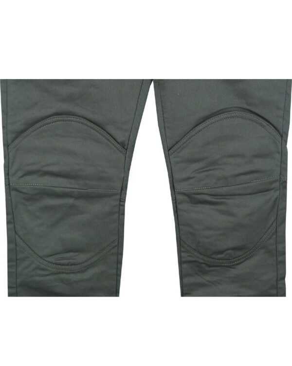 Olive Green Twill Cotton Biker Pant