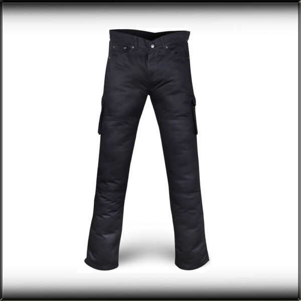 Black Cargo Motorcycle Trousers