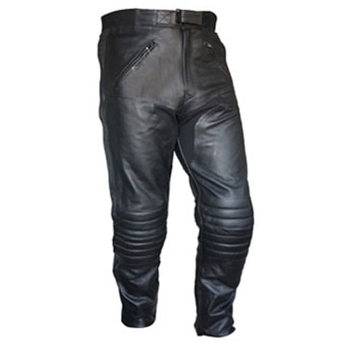 BELSTAFF LONG WAY UP MCGREGOR PRO LEATHER MOTORCYCLE TROUSERS - BLACK