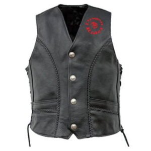 Black Women Leather Vest