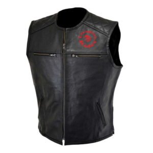 Vintage Leather Motorcycle Vest