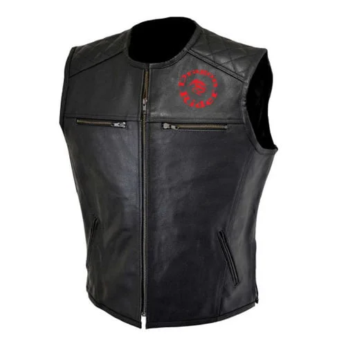 Vintage Leather Motorcycle Vest