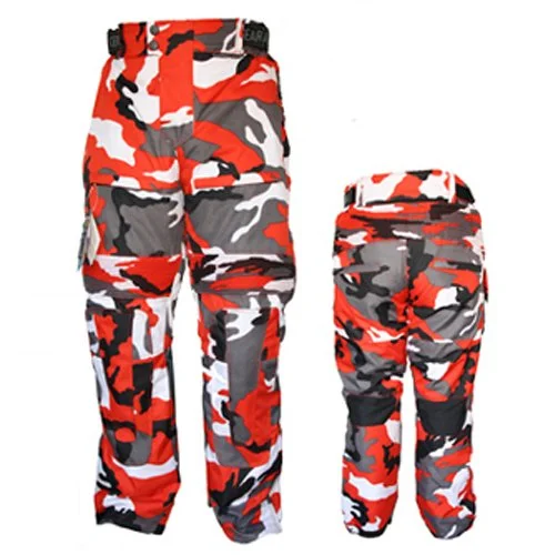 Red & White & Black Motorcycle Trousers Red & White & Black Motorcycle Trousers