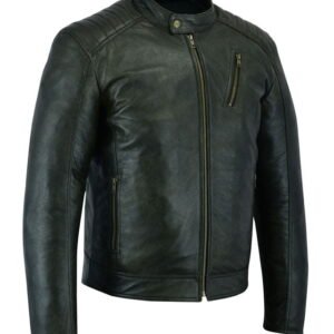 Men Black Motorbike Jacket